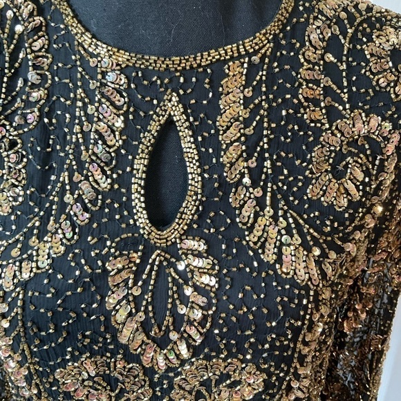 Stenay beaded top. size L. silk - Picture 2 of 9